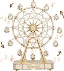 Rokr 3d Wooden Puzzles Ferris Wheel Music Box Model To Building Kit Xmas Gifts