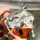 Chicago National Bank Piggy Bank Unisex Os Silver Vintage Advertising Mcm