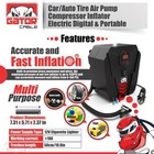 Car Tire Air Pump Inflator Compressor Digital Electric Auto Portable 150psi 12v