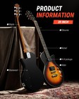 Donner Dsc-128 Electric Guitar Kit H-h Pickups Solid Body Full Size Sunburst