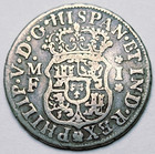1738 Spanish Mexico City Silver 1 Reales - Early American Pocket Change