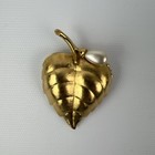 Stunning Vintage Estate Signed Avon Flower Perfume Compact 2 1 4  Brooch 1475x