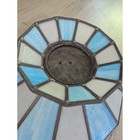 Vintage Stained Glass Lamp Shade Blue   White Replacement Lighting Fixture