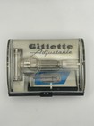 1958 Gillette Fatboy D4 Adjustable Safety Razor W Case Fully Functional