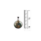 Saint David Of Wales W Baby Jesus 925 Sterling Silver Christian Medal