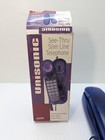 Vtg 90s Unisonic Phone Clear Purple blue See Through Wall Desk Mdl 6425pr  read 