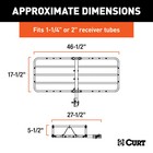 48x20  Basket-style Hitch Cargo Carrier Fixed 1-1 4  Shank W  2  Adapter 500 Lbs