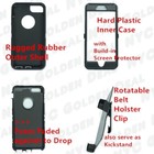 Black For Apple Iphone 7 Shockproof Defender Case Cover W  Belt Clip   Screen