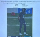     logan Cook Game Used     10 30 22 Photo Matched     Jaguars     Nfl On-field Jersey