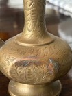 Antique Vtg Hand Etched Middle Eastern Turkish Brass Coffee Dallah Tea Pot 8 