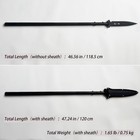 Survival Hunting Spear stainless Steel Throwing Spear nylon Protective Sleeve 