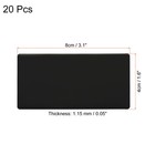 20pcs 3 x2  Metal Name Plate Anodized Aluminium Self Adhesive Sign Black