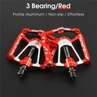 West Biking Bicycle Pedals Aluminum 3 Sealed Bearing Bike Pedals 9 16 In Red