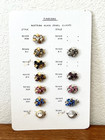 Vintage Jewelry Findings Display Board With 12 Austrian Glass Jewel Box Clasps