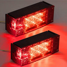 Left right Led Waterproof Submersible Trailer Boat Rectangle Stop Turn Light Red