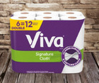 6 Double Rolls - Viva Signature Cloth Paper Towels - Fast Shipping