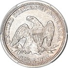 1857 25c Rev  Clashed With Cent Fs-901 Liberty Seated Quarter Pcgs Xf40