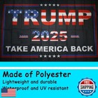 Trump 2025 Flag 3x5 Ft Outdoor Trump Take America Back Flags Vivid Color Clea