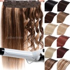 100g Thick One Piece Real Remy Clip In Human Hair Extensions Full Head Long Weft
