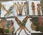 Mixed Lot Vintage Paper Dolls And Outfits