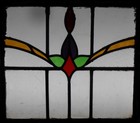 Pretty Abstract Old English Leaded Stained Glass Window 20 3 4  X 19 