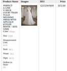 Perfect A-line V-neck Court Train Tulle Wedding Dress With Applique