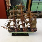 Antique Vintage Us Whaling Ship Clipper 1846 Model  Wood 