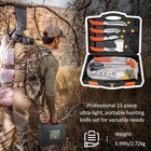 New View 15-piece Hunting Knife Set For Deer Processing  Field Dressing Kit 