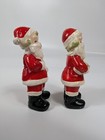 Santa Salt   Pepper Shakers Ceramic Collectible Vintage Cork Plugs  inside 