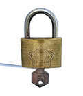 Vintage King Brand Brass Padlock With Key 1-3 4  Wide By 2-1 2  Tall