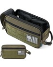 Olive Tactical Toiletry Bag Hygiene Travel Bag Military Dopp Kit Water Resistant