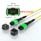 1-100m Mpo Female To Mpo Female Upc Apc 8 12f Os2 Sm Optic Fiber Patch Cord Lot
