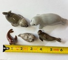 Vintage Miniature Seal Figurine Mama Babies Ocean Marine Life Animals Super Cute