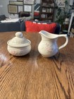 Pfaltzgraff Tea Rose Pattern Creamer And Suger Bowl With Lid