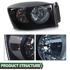 For 2007-2009 Dodge Ram Headlight Assembly 2 Pack Compatible With 2006-2008 Dod
