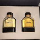 Rare Vintage Armani Pour Homme 2 Bottle Gift Set Cologne After Shave Box 1 7 Oz