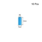 10 Pcs M3x12mm Round Aluminum Standoff Column Spacer Female Aqua Blue For Diy