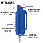 Police Magnum Pepper Spray  50oz Blue Molded Keychain Pocket Knife Self Defense