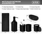 Gmisun Black Bathroom Accessories Set 6pcs Matte Black Bathroom Accessory Set   