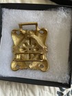 Signed Art Deco Flower Design Metal Belt Buckle 