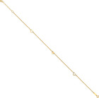 14k Solid Yellow Gold 1 5mm Thin Rope Chain Heart Bracelet Anklet 9 Plus