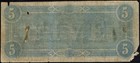 1864  5 Five Dollar Confederate States Of America Note - Confederate Notes