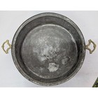 Antique Copper Round Casserole Pot With Brass Handles Cookware W o Lid 11 x3 