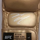 Nate Diaz Autographed Signed Ufc Gold Fight Gloves Beckett Bas          