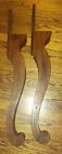 36  Pair Antique Wood Interior  Corbels Brackets Dark Varnish Vintage Salvage
