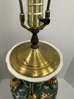 Vtg Large Chinese Early 20th Century Porcelain Vase Lamp Famille Verte Style