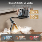 Carpet Cleaner Machine With Steam hot cold Water System 18kpa Powerful Suction U