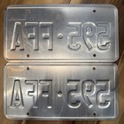 Vintage Nevada    the Silver State    License Plate Pair 595 Ffa