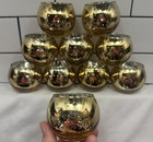 Lot 10 Votives Gold   Silver Glass Votive Tea Light Candle Holders Wedding Party