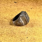Rare Ancient Bronze Roman Intaglio Antique Ring Artifact King Engraved Size 9 5